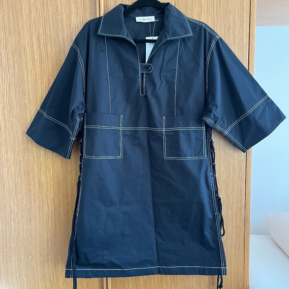 Tory Burch Dark Navy/ Black Mini Dress Sz 4/6